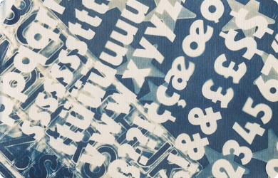 Cianotipia hecha con objetos